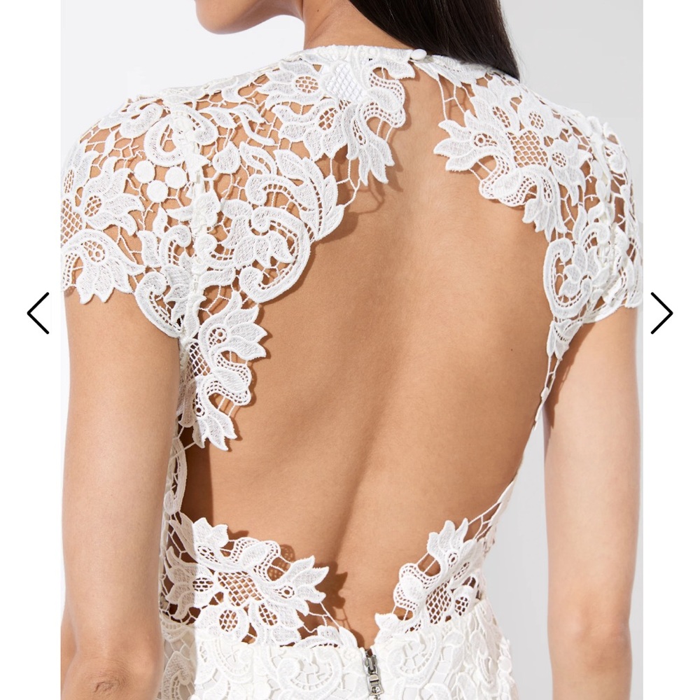 Alice and Olivia Lace open back midi dress - Picture 2 of 7